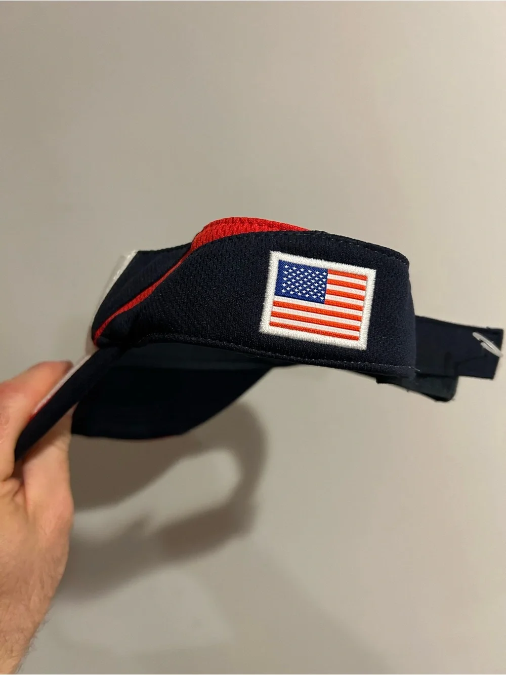 USA Patriotic Visor 1776 American Summer Navy Red White Men's Women's Hat